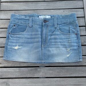 Abercrombie & Fitch Blue Striped Mini Skirt